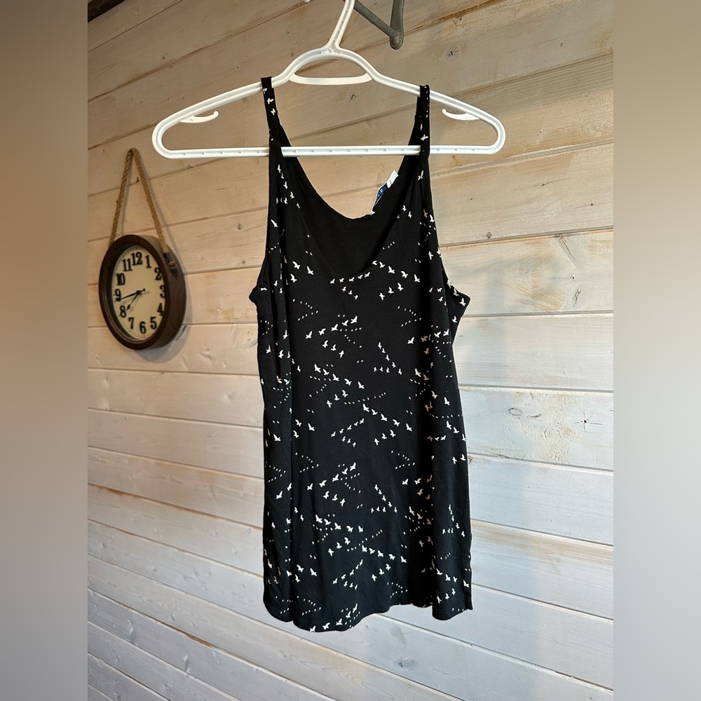 Ricki’s | Black Tank w White Bird Print